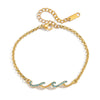 Wholesale Women's Minimalist Geometric Stainless Steel Electroplated Wave Bracelet Jewelry