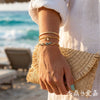 Wholesale Women's Minimalist Geometric Stainless Steel Electroplated Wave Bracelet Jewelry