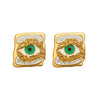 Wholesale Women's Minimalist Geometric Stainless Steel Goldplated Enamel Earrings