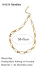 Wholesale Women's Minimalist Geometric Stainless Steel Handmade Beaded Chain Necklace With Glazed Pendant