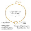 Wholesale Women's Minimalist Geometric Stainless Steel Jewelry With Pvd Furnace Vacuum Real Gold Plating Circular Pendant Necklace And Bracelet