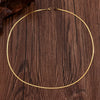 Wholesale Women's Minimalist Geometric Stainless Steel 14K Electroplated Blade Chain Necklace
