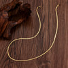 Wholesale Women's Minimalist Geometric Stainless Steel 14K Electroplated Blade Chain Necklace