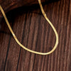Wholesale Women's Minimalist Geometric Stainless Steel 14K Electroplated Blade Chain Necklace