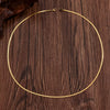 Wholesale Women's Minimalist Geometric Stainless Steel 14K Electroplated Blade Chain Necklace