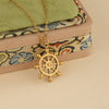 Wholesale Women's Minimalist Geometric Stainless Steel 18K Gold Electroplated Anchor Rudder Pendant Necklace With Cross Chain Jewelry Accessories