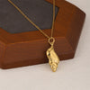 Wholesale Women's Minimalist Geometric Stainless Steel 18K Gold Electroplated Conch Hollow Twist Necklace With Cross Chain