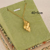 Wholesale Women's Minimalist Geometric Stainless Steel 18K Gold Electroplated Conch Hollow Twist Necklace With Cross Chain