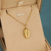 Wholesale Women's Minimalist Geometric Stainless Steel 18K Gold Electroplated Hollow Shell Necklace