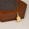 Wholesale Women's Minimalist Geometric Stainless Steel 18K Gold Plated Perfume Bottle Pendant Necklace With Cross Chain