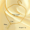 Wholesale Women's Minimalist Geometric Stainless Steel Microembedded Clavicle Necklace With Mixed Gemstone Setting And Rice Bead Chain And Electroplating Design