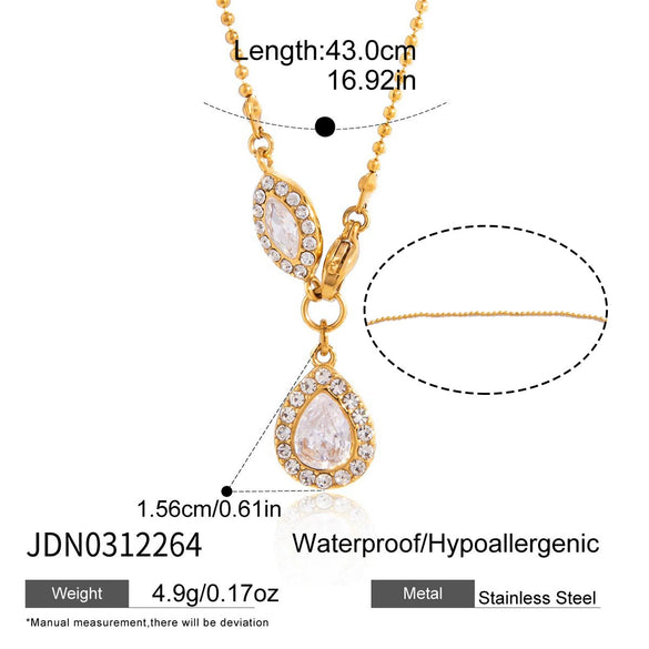 Wholesale Women's Minimalist Geometric Stainless Steel Necklace Pendant With Pvd Furnace Vacuum Real Gold Plating