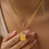 Wholesale Women's Minimalist Geometric Stainless Steel Necklace With Pvd Furnace Vacuum Real Gold Plating
