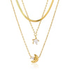 Wholesale Women's Minimalist Geometric Stainless Steel Necklace With Pvd Furnace Vacuum Real Gold Plating