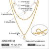 Wholesale Women's Minimalist Geometric Stainless Steel Necklace With Pvd Furnace Vacuum Real Gold Plating