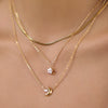 Wholesale Women's Minimalist Geometric Stainless Steel Necklace With Pvd Furnace Vacuum Real Gold Plating