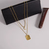 Wholesale Women's Minimalist Geometric Stainless Steel Necklace With Pvd Furnace Vacuum Real Gold Plating