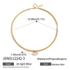 Wholesale Women's Minimalist Geometric Stainless Steel Necklace With Vacuum Real Gold Plating