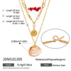 Wholesale Women's Minimalist Geometric Stainless Steel Necklace With Vacuum Real Gold Plating