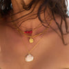 Wholesale Women's Minimalist Geometric Stainless Steel Necklace With Vacuum Real Gold Plating
