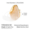 Wholesale Women's Minimalist Geometric Stainless Steel Open Ring With 18K Gold Pvd Furnace Vacuum Real Gold Plating