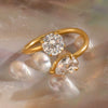 Wholesale Women's Minimalist Geometric Stainless Steel Open Ring With Pvd Furnace Vacuum Real Gold Plating