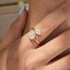 Wholesale Women's Minimalist Geometric Stainless Steel Open Ring With Pvd Furnace Vacuum Real Gold Plating
