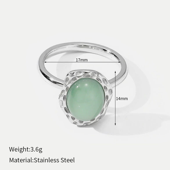 Wholesale Women's Minimalist Geometric Stainless Steel Polished Electroplated Openended Ring Jewelry