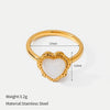 Wholesale Women's Minimalist Geometric Stainless Steel Polished Electroplated Openended Ring Jewelry