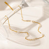 Wholesale Women's Minimalist Geometric Stainless Steel Real Gold Plated Necklace