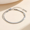 Wholesale Women's Minimalist Geometric Stainless Steel Snake Bone Chain Anklet