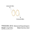Wholesale Women's Minimalist Geometric Stainless Steel Vacuum Real Gold Plated Hoop Earrings