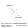 Wholesale Women's Minimalist Geometric Stainless Steel Vacuum Real Gold Plated Hoop Earrings