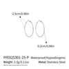 Wholesale Women's Minimalist Geometric Stainless Steel Vacuum Real Gold Plated Hoop Earrings