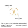 Wholesale Women's Minimalist Geometric Stainless Steel Vacuum Real Gold Plated Hoop Earrings