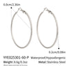 Wholesale Women's Minimalist Geometric Stainless Steel Vacuum Real Gold Plated Hoop Earrings