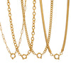 Wholesale Women's Minimalist Geometric Stainless Steel Vacuumplated 18K Gold Spring Clasp Pendant Snake Bone Fishing Line Chain Necklace