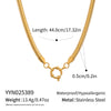 Wholesale Women's Minimalist Geometric Stainless Steel Vacuumplated 18K Gold Spring Clasp Pendant Snake Bone Fishing Line Chain Necklace
