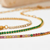 Wholesale Women's Minimalist Geometric Stainless Steel Zircon Electroplated Gold Plated Color Retention Bracelet