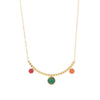 Wholesale Women's Minimalist Geometric Titanium Steel And Stainless Steel Goldplated Round Pendant Oshaped Chain Necklace