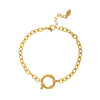 Wholesale Women's Minimalist Geometric Titanium Steel Detachable Sailor Bracelet With Oven Vacuum Plating And Electroplating