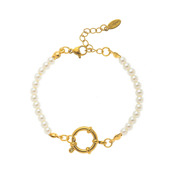 Wholesale Women's Minimalist Geometric Titanium Steel Detachable Sailor Bracelet With Oven Vacuum Plating And Electroplating