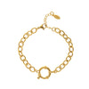 Wholesale Women's Minimalist Geometric Titanium Steel Detachable Sailor Bracelet With Oven Vacuum Plating And Electroplating