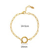 Wholesale Women's Minimalist Geometric Titanium Steel Detachable Sailor Bracelet With Oven Vacuum Plating And Electroplating