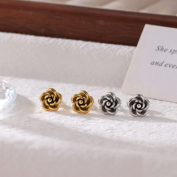Wholesale Women's Minimalist Geometric Titanium Steel Earrings With Electroplating