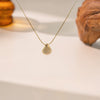Wholesale Women's Minimalist Geometric Titanium Steel Necklace With Electroplated Design And Snake Bone Chain