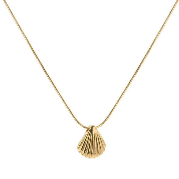 Wholesale Women's Minimalist Geometric Titanium Steel Necklace With Electroplated Design And Snake Bone Chain