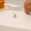Wholesale Women's Minimalist Geometric Titanium Steel Necklace With Electroplated Design And Snake Bone Chain