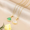 Wholesale Women's Minimalist Geometric U Shape Copper Pendant Titanium Steel Clavicle Chain Electroplated Necklace