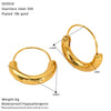 Wholesale Women's Minimalist Geometric Ushaped Titanium Steel Electroplated Earrings And Ring
